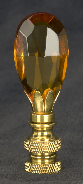 0204 Amber Fine Glass Finials #0204